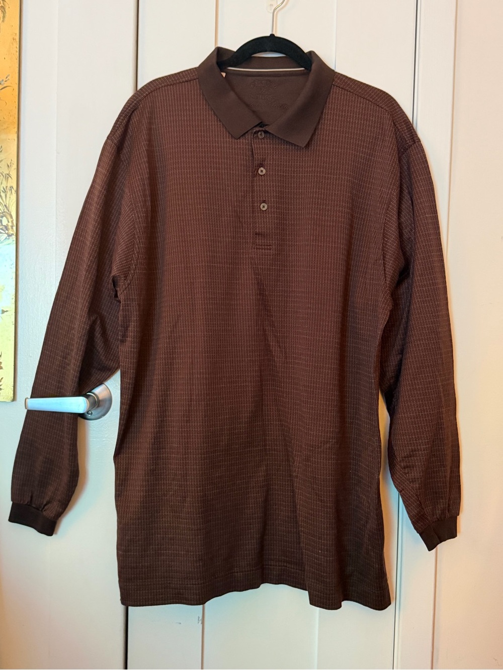 Cutter & Buck Brown Long-Sleeve Polo